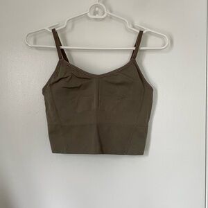 Brown All In Motion Women's Sport Bra Tank Workout Top